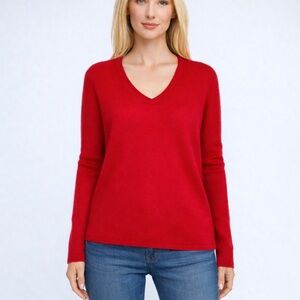 Charter Club Pure Cashmere V-Neck Pullover Relaxed Long Tunic Sweater